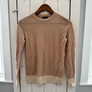 Club Monaco Tan and Cream Crewneck Sweater